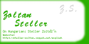 zoltan steller business card
